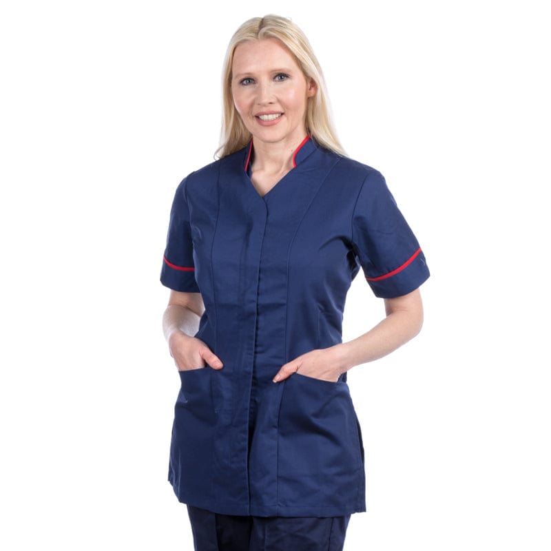 navy blue red r6 tunic