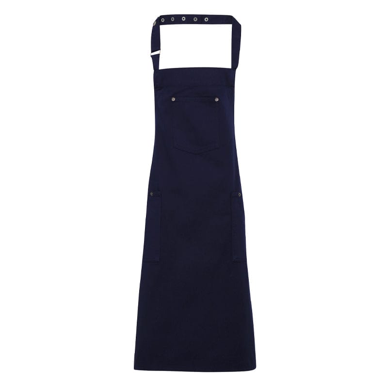navy chino barber apron