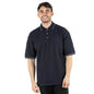 navy light blue contrast stripes polo