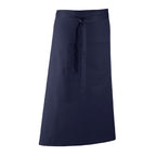 navy long bar apron