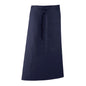 navy long bar apron