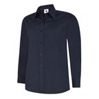navy long sleeve poplin shirt uc711