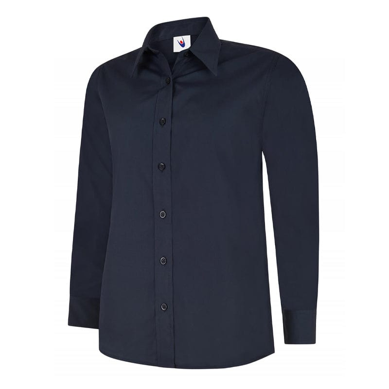 navy long sleeve poplin shirt uc711