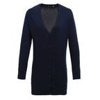 navy longline kitted cardigan pr698