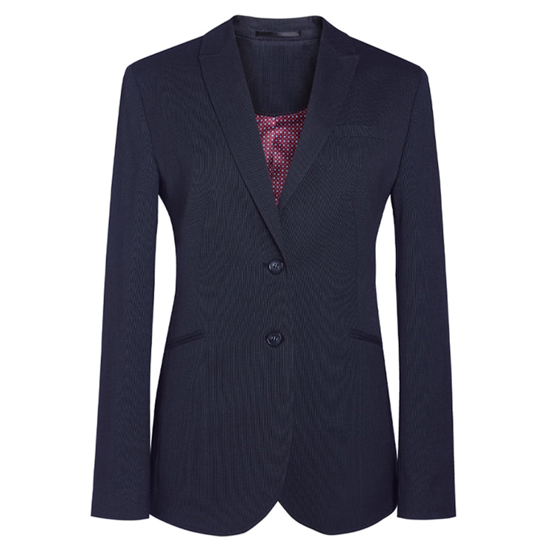 navy pindot tailored cordelia jacket brook taverner