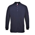 navy portwest long sleeve poloshirt