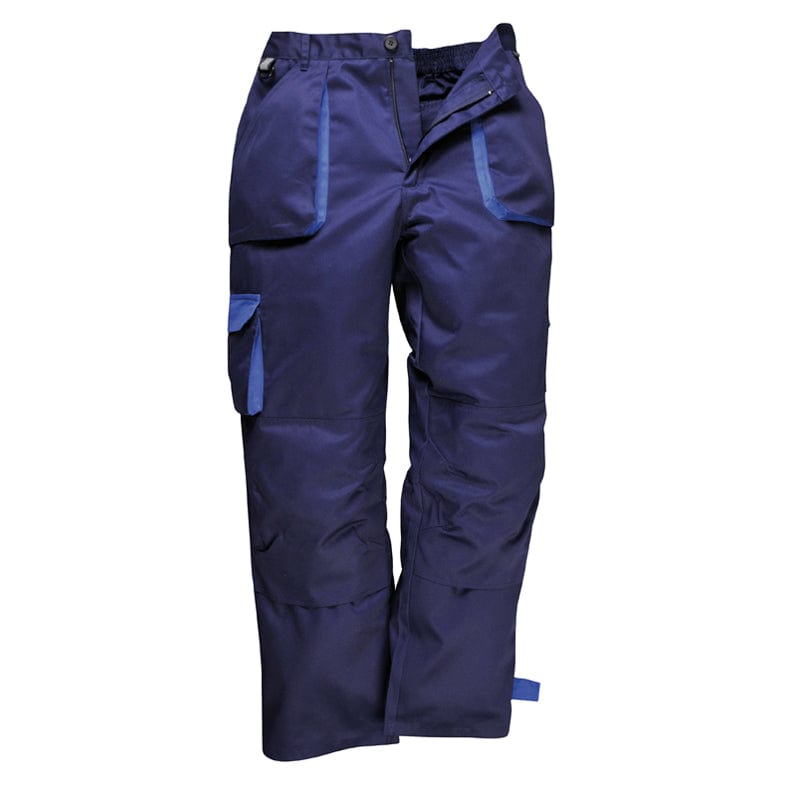 navy portwest texo contrast trouser lined