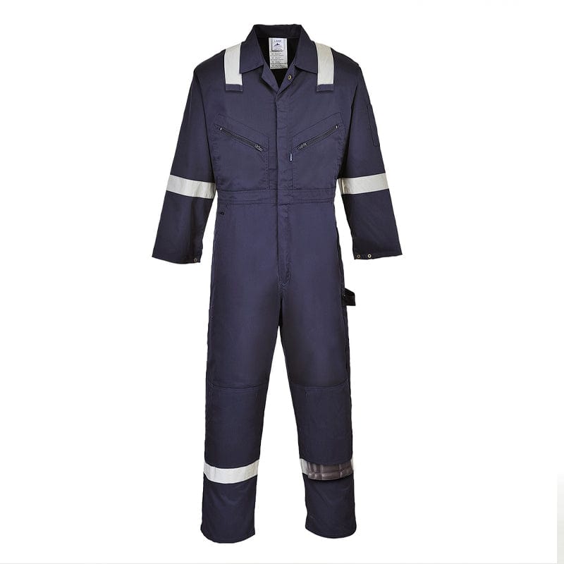 navy portwest workwear industrial coverall