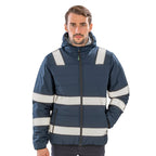 navy result recycled padded jacket
