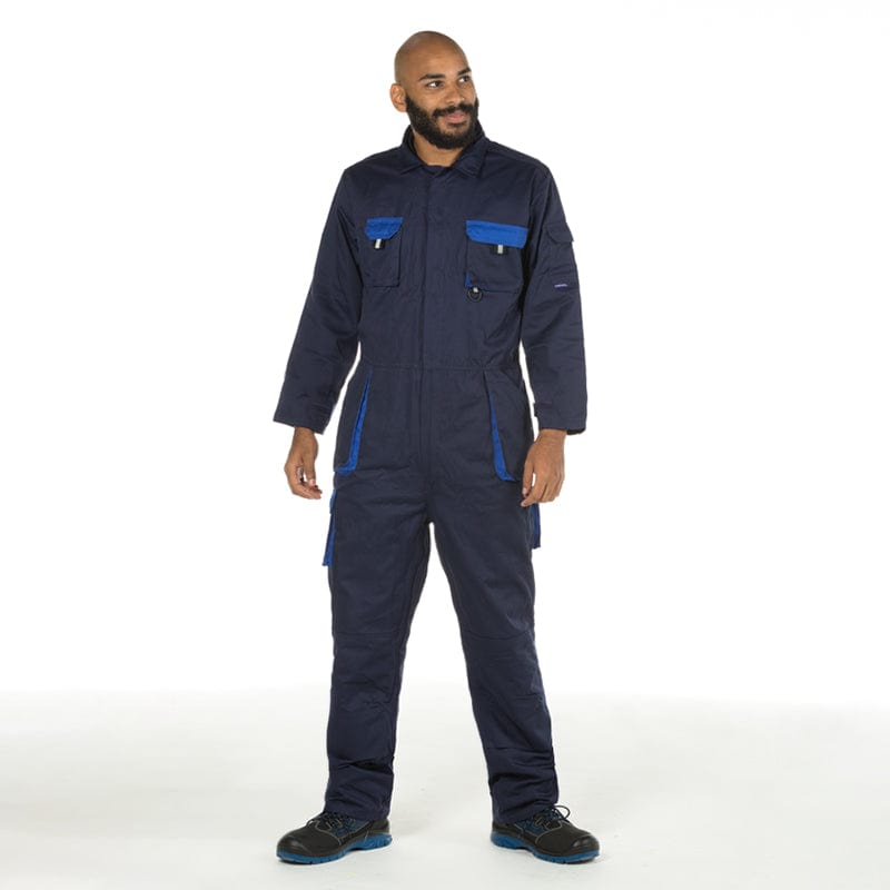 navy royal blue portwest texo contrast coverall