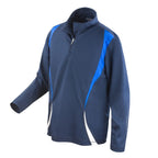 navy royal white spiro training top