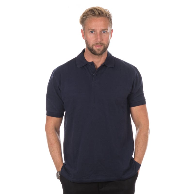navy russell classic cotton polo