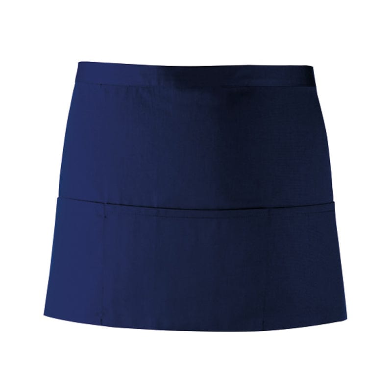 navy short style bar apron