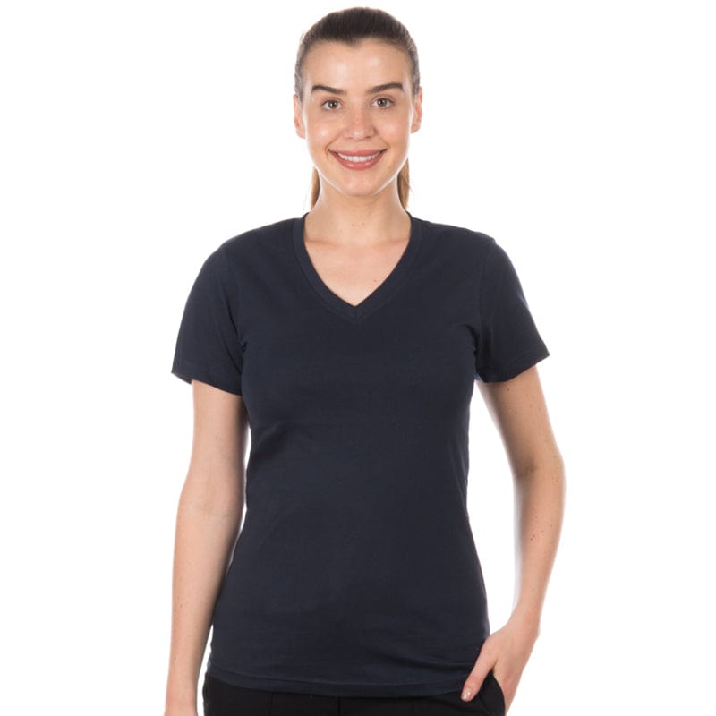 navy uc319 ladies v neck
