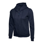 navy uc505 ladies zip hoodie