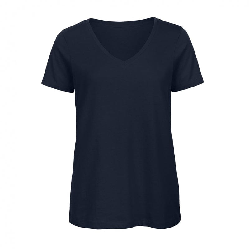 navy v neck ladies t shirt