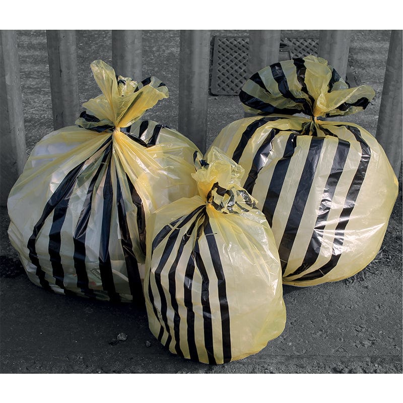 offensive waste striped bin bags