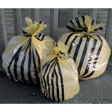 Yellow Tiger Striped Clinical Sacks