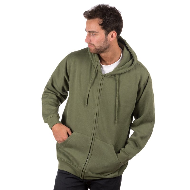 olive uneek clothing zip hoodie