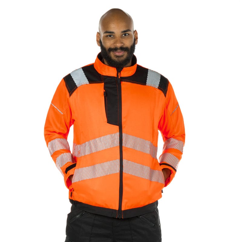 orange black light jacket