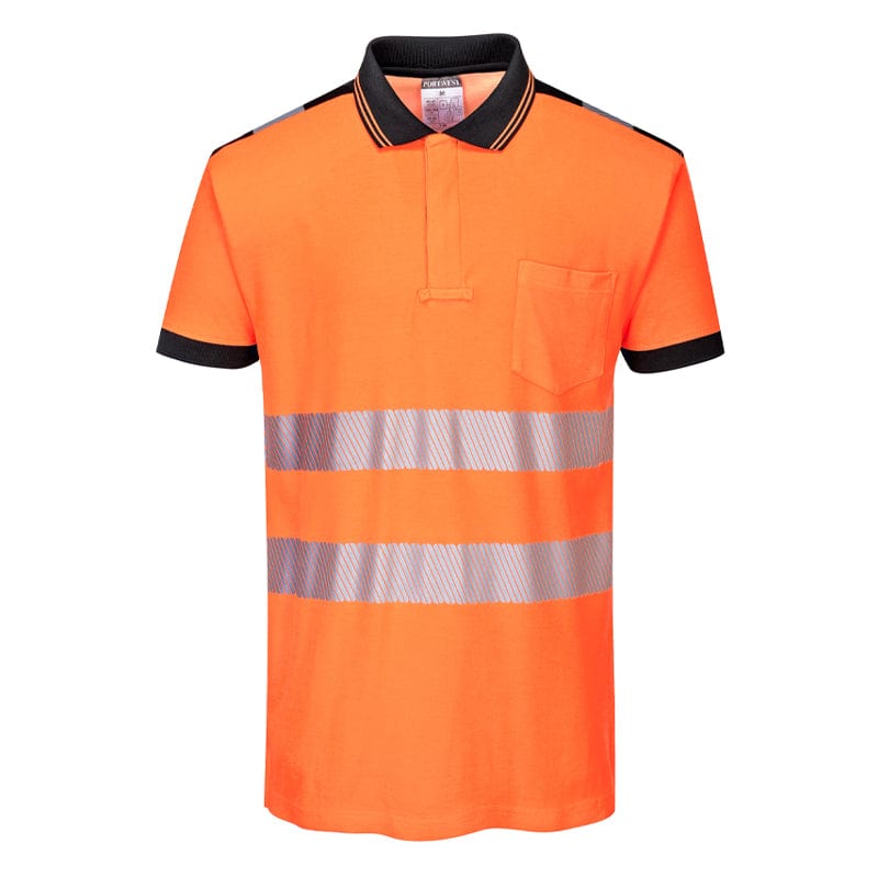 orange black pw3 polo
