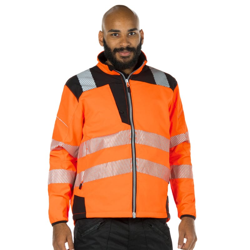 orange black water resistant jacket