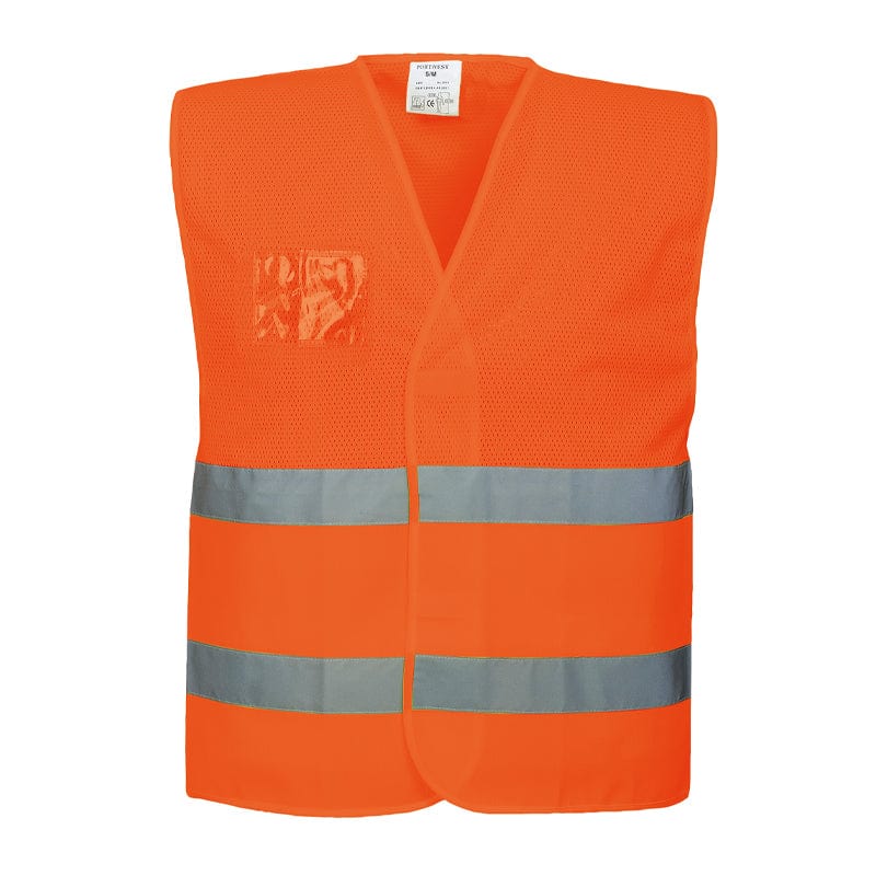 orange breathable portwest vest