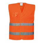 orange breathable portwest vest