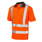 orange ecoviz hi vis polo