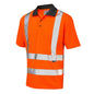 orange ecoviz hi vis polo