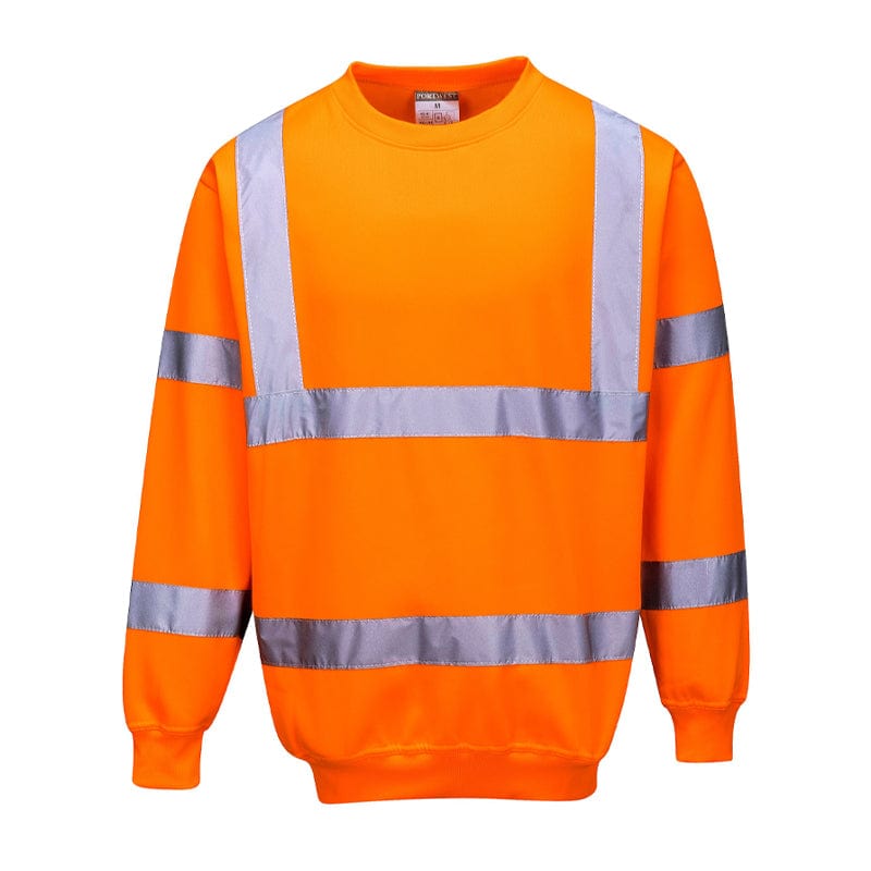 orange hi vis jumper portwest