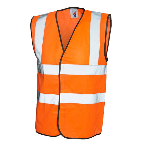 orange hi vis vest 2 band