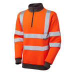 orange leo workwear hi vis zip