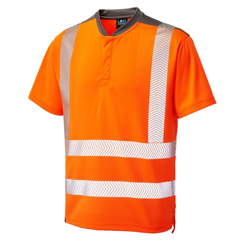 orange leo workwear polo
