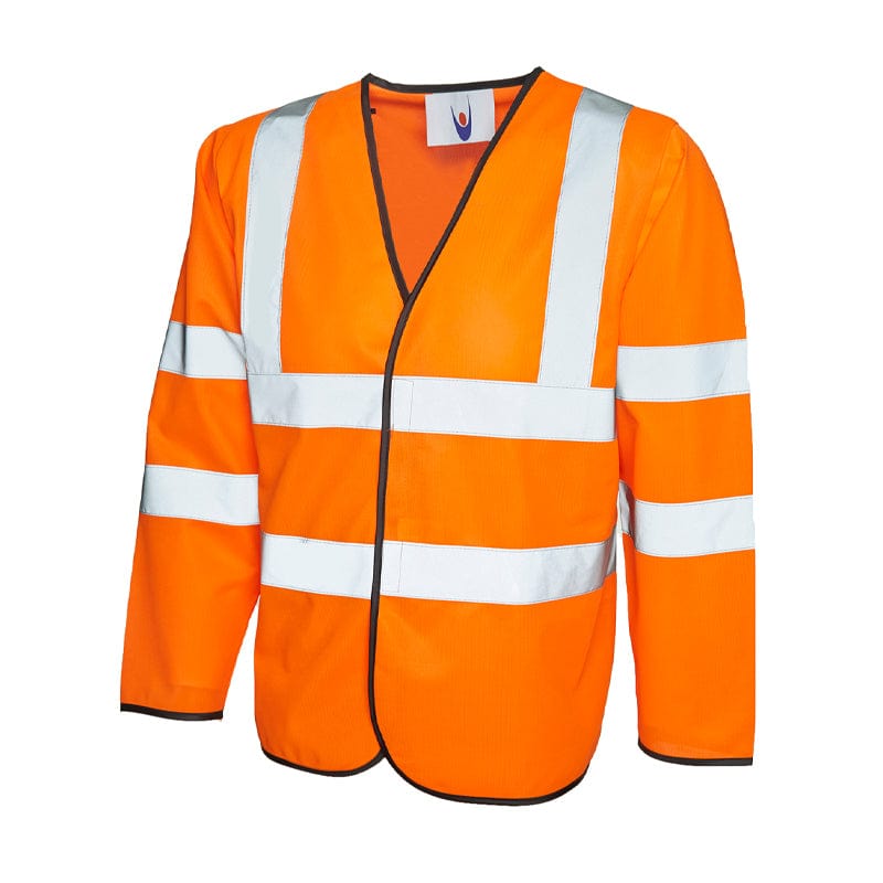 orange long sleeve safety coat