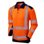 orange navy leo workwear polo