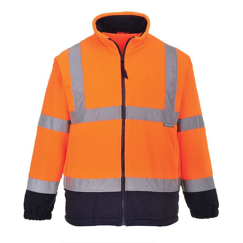 orange navy portwest fleece