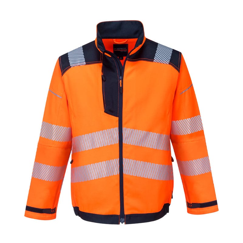 orange navy t500 jacket