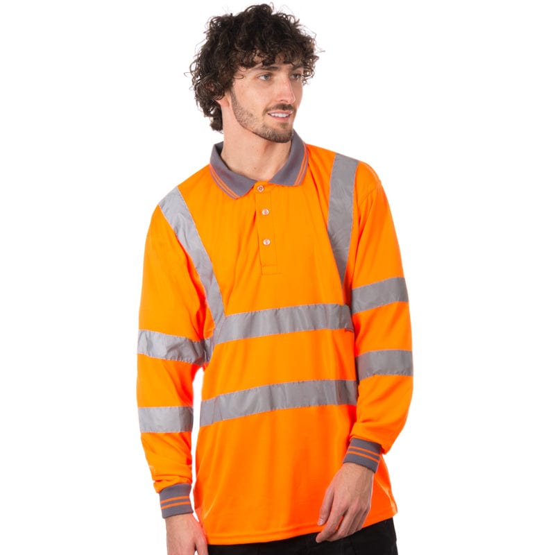 orange portwest s277 polo shirt