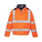 orange rain hi vis antistatic bomber jacket
