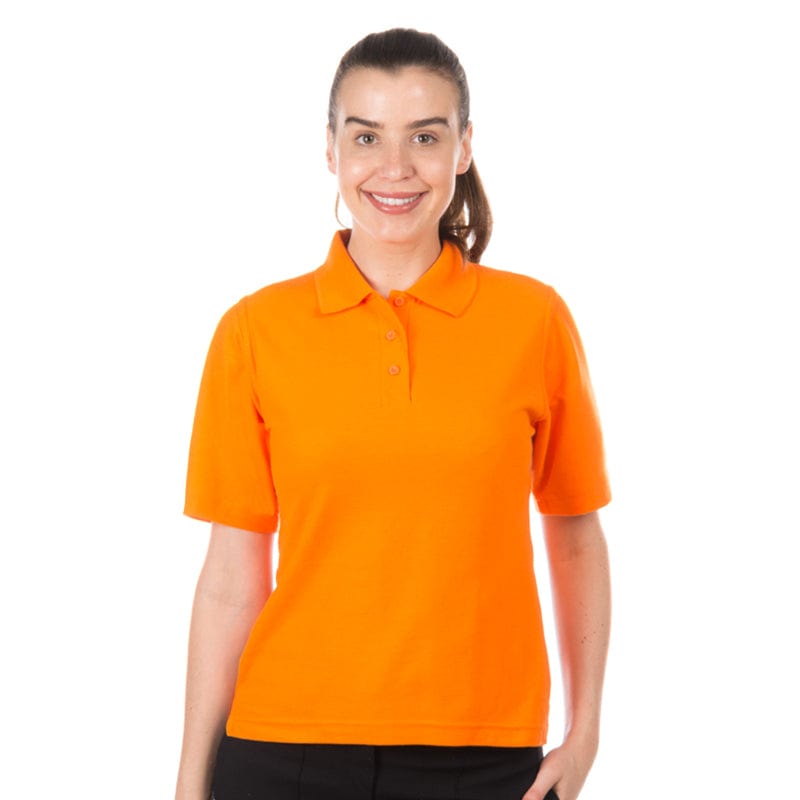 orange tailored womens polo
