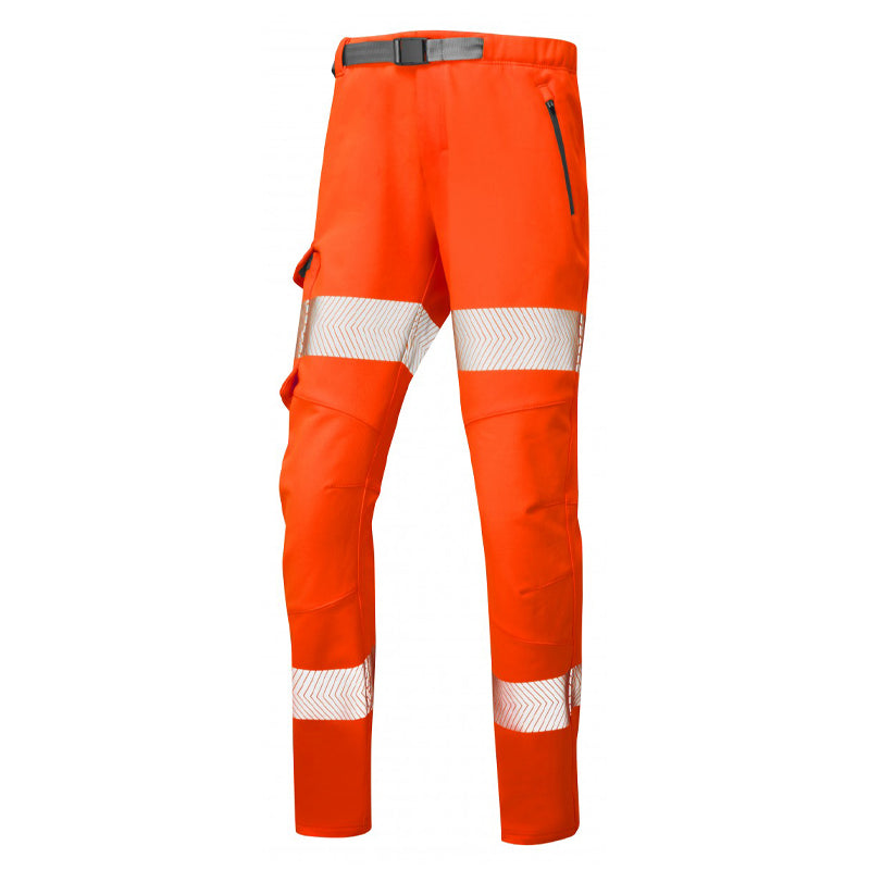 orange womens cargo trousers leo