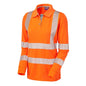 orange womens hi vis polo