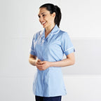 pale blue white r2 healthcare tunic