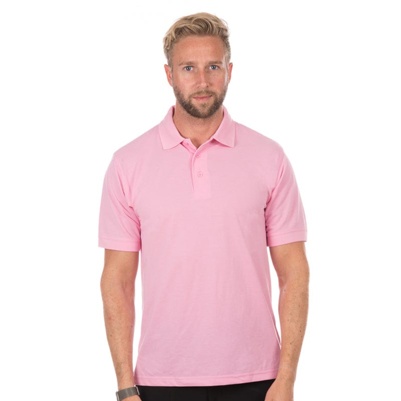 pink kustom kit mens polo shirt