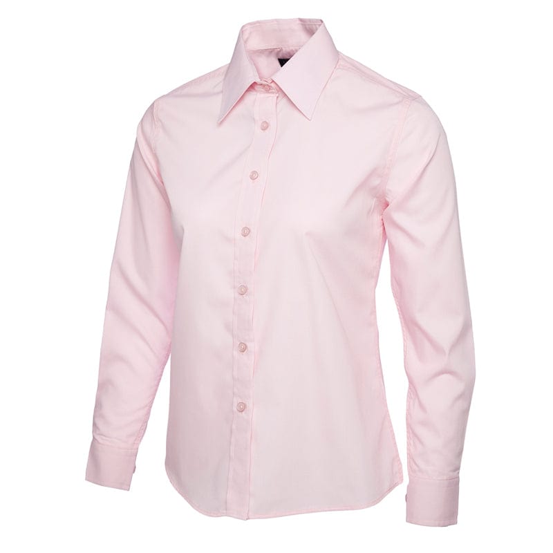 pink tailored fit easy care poplin shirt