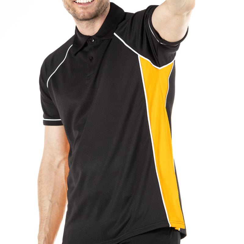 piped colour performance polo