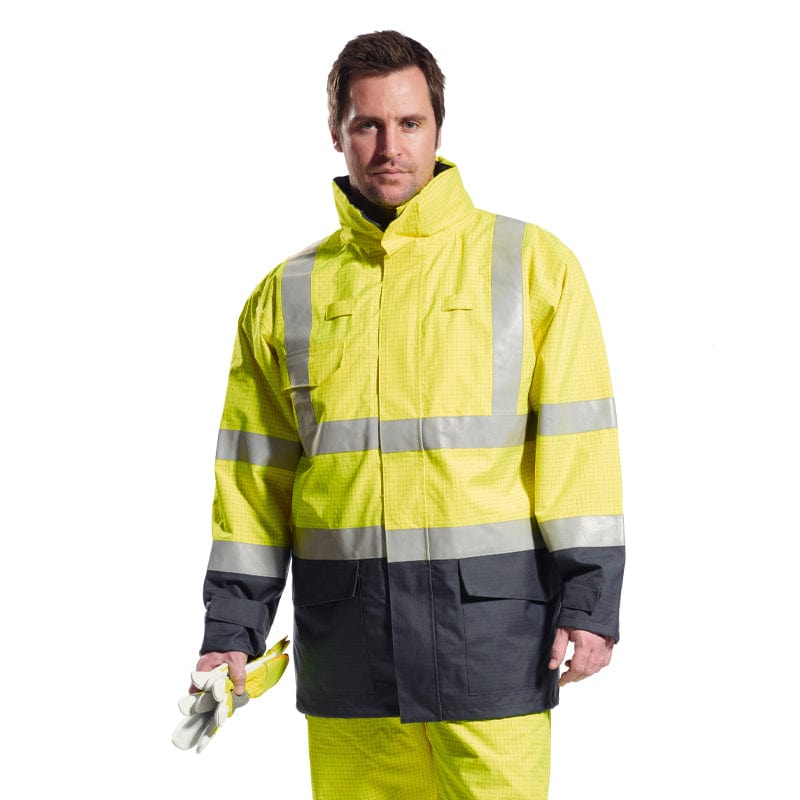 portwest bizflame rain hi vis multi protection jacket s779