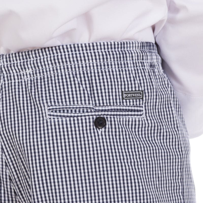 portwest checkered chefs trousers