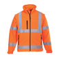 portwest hi vis 3 layer softshell jacket S428 orange front